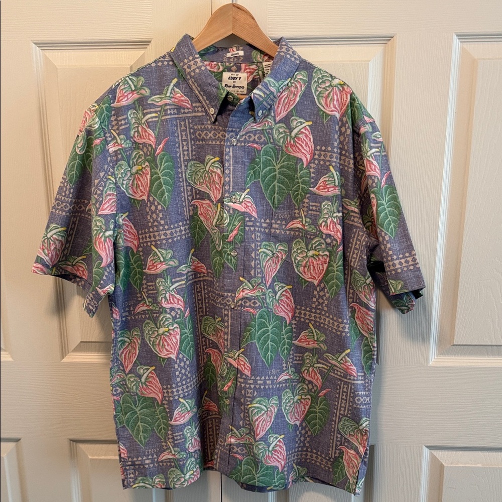 Reyn Spooner Limited Issue Eddy Y Tapa Anthurium Hawaiian Shirt NWT XXL